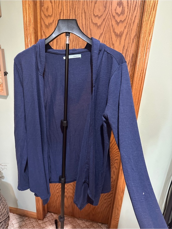 Maurices Sweaters - Maurices Navy Open-Front Hooded Cardigan